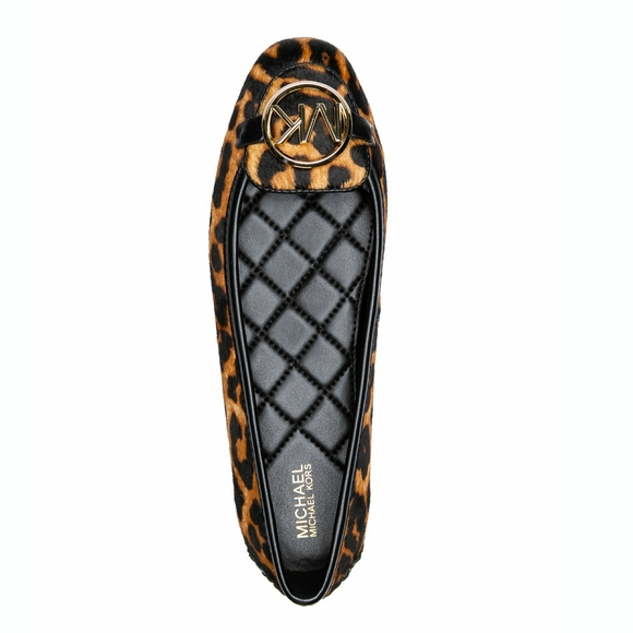 ๐ MICHAEL KORS Leopard Calf Hair Flat Shoes NWB - Picture 1 of 7